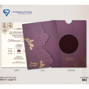 Luxury Maroon Wedding Invitation Card