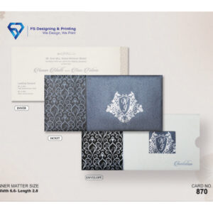 Grey Silver Luxury Wedding Invitation