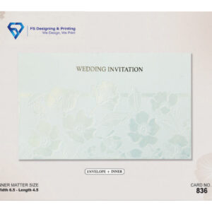 Minimal Pastel Embossed Wedding Invitation