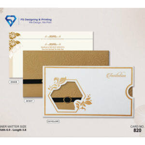Gold White Jacket Wedding Invitation