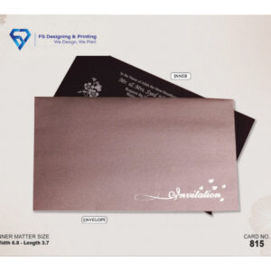 Minimal Rose Gold Wedding Invitation Card