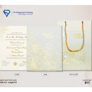 Luxury Floral Box Wedding Invitation Card
