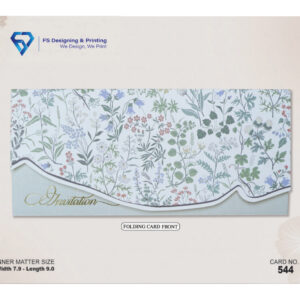 Elegant Botanical Folding Wedding Invitation Card