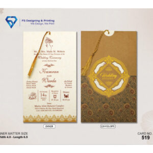 Elegant Gold Pattern Wedding Invitation Card