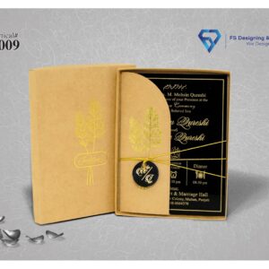 Luxury Gold Pocket Style Wedding Invitation Card