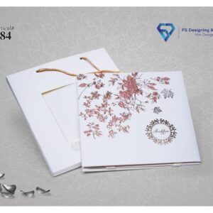 Elegant White Floral Wedding Invitation Card
