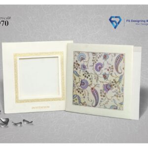 Elegant Ivory Floral Window Wedding Invitation Card