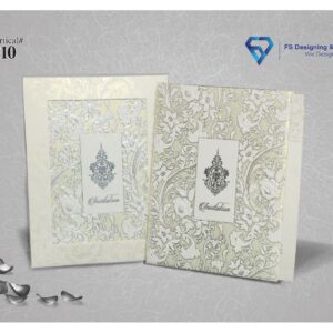 Elegant Ivory Floral Pattern Wedding Invitation Card
